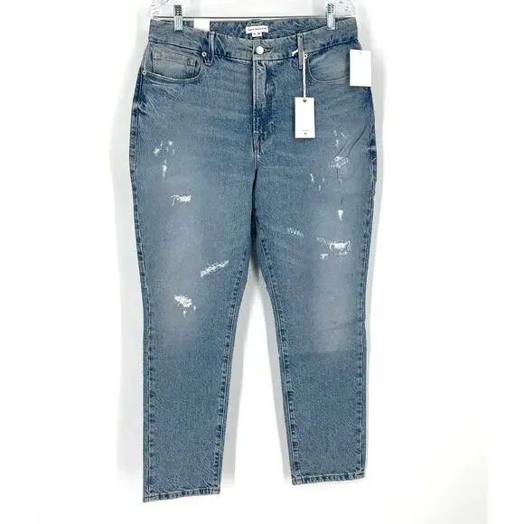 Good American Good Classic Straight Leg Jeans Indigo Blue Women's Size 10 NWT - Picture 5 of 5